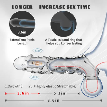 🔥 2025 HOT Deal 💥 Reusable Penis Extension Vibrator – Makes You Longer, Harder & Unstoppable 😍